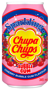 Drinks Chupa Chups Sparkling Bubble Gum Soda Cherry Flavour 345Ml
