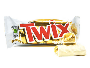 Twix White Snack Dolce Al Cioccolato Bianco Con Biscotto E Caramello 46G - American Mini Market