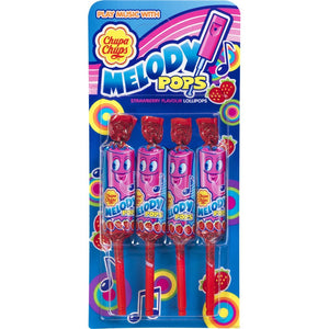 Chupa Chups Melody Pops Strawberry Flavour Lollipops 60g.