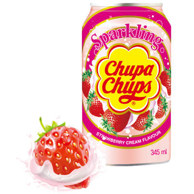 Drinks Chupa Chups Sparkling Strawberry Soda Gusto Fragola 345Ml
