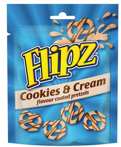 Flipz Cookies & Cream Pretzels Al gusto di biscotto e crema 90G